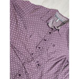 Cinch Shirt Womens Large Purple Paisley Western Button Front Long Sleeve Cotton